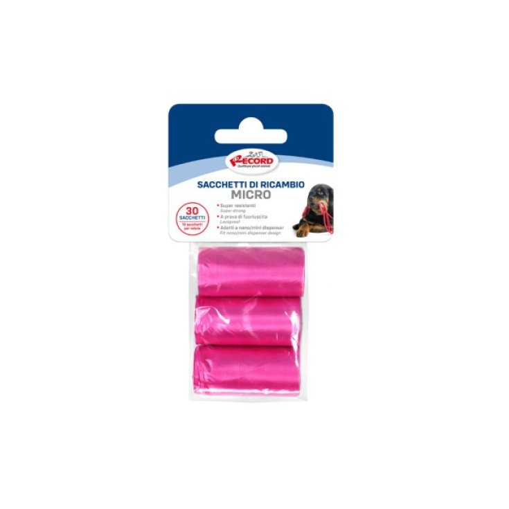 BOLSAS SANITARIAS 3X10 MINI ROLLOS ROSA