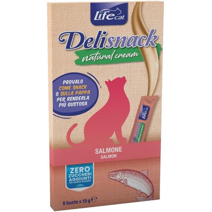 LIFE CAT CREMA NATURAL SALMÓN 6X15G