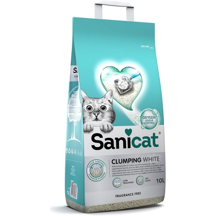 SANICAT CLUMPING BLANCO SIN AROMA 10 LT