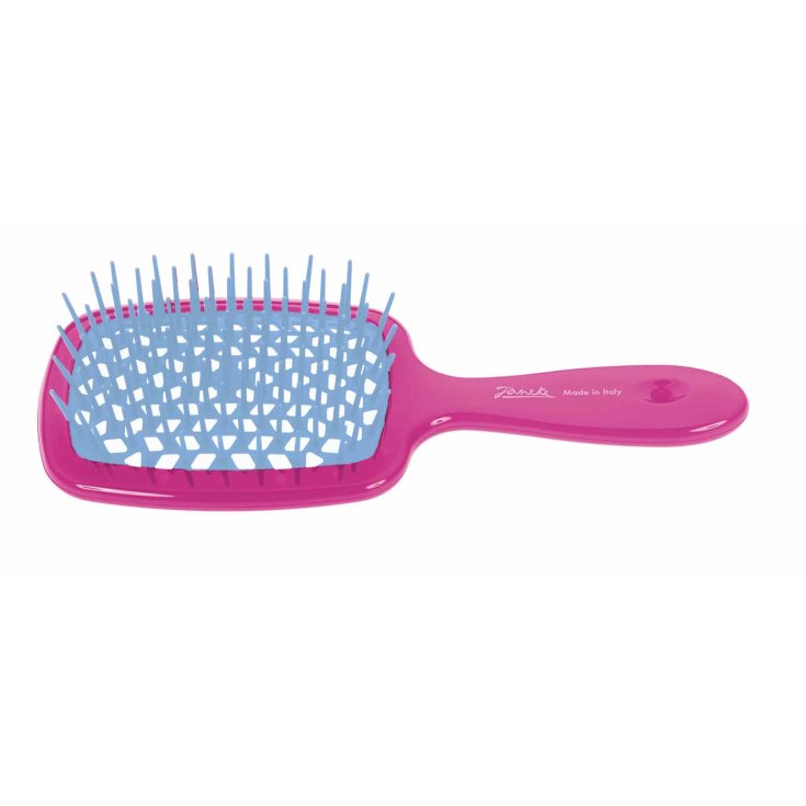 Brocha Janeke Superbrush Bicolor rosa azul