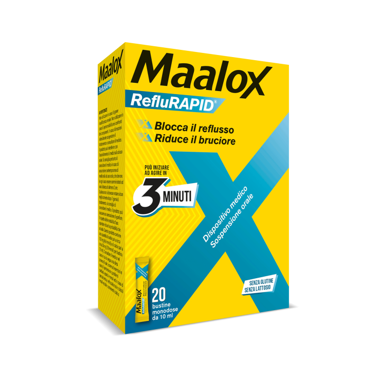 Sanofi Maalox RefluRAPID Sin Gluten Sin Lactosa 20 Sobres Monodosis De 10ml