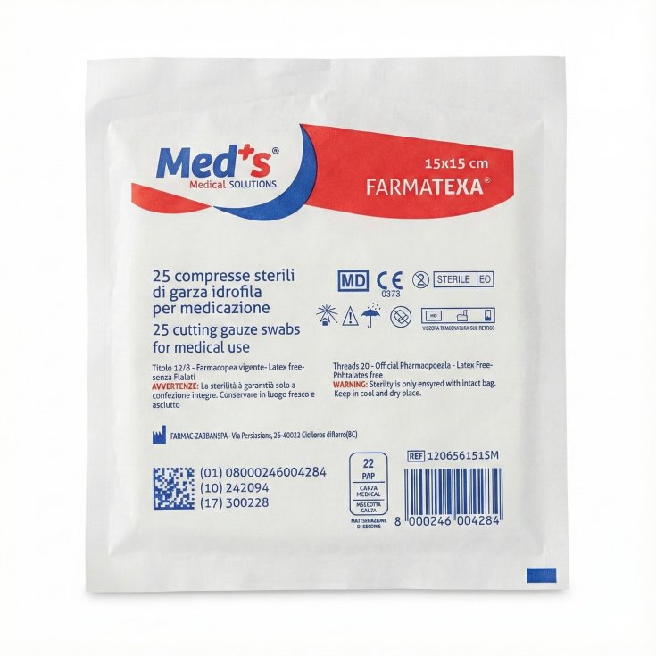 Gasa Meds St 12/8 15x15 25uds