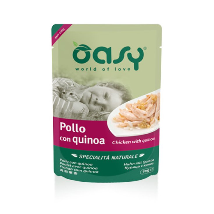 OASY POLLO HÚMEDO DE GATO CON QUINOA70G