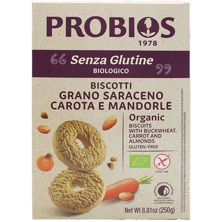 Otros Cereales Trigo Sarraceno Galletas Zanahorias Almendras Probios 250g