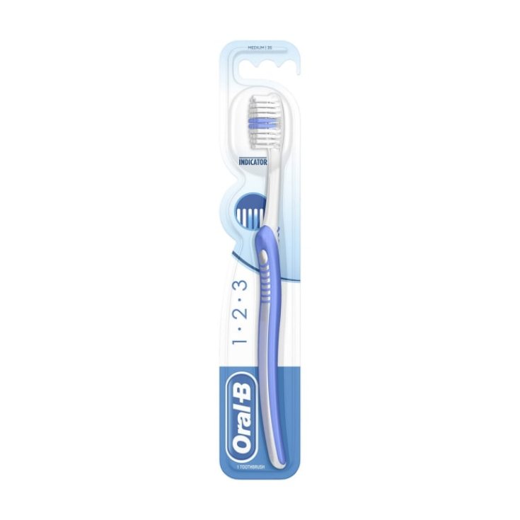 Oral-B® 1 2 3 Indicador 35 Cepillo de dientes manual mediano