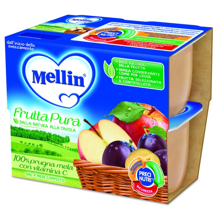 Pura Fruta Mellin Ciruela Manzana 4x100g