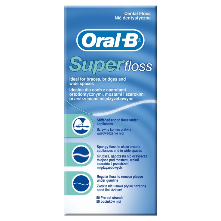 Hilo dental Oral-B® Super Floss de 50 hilos
