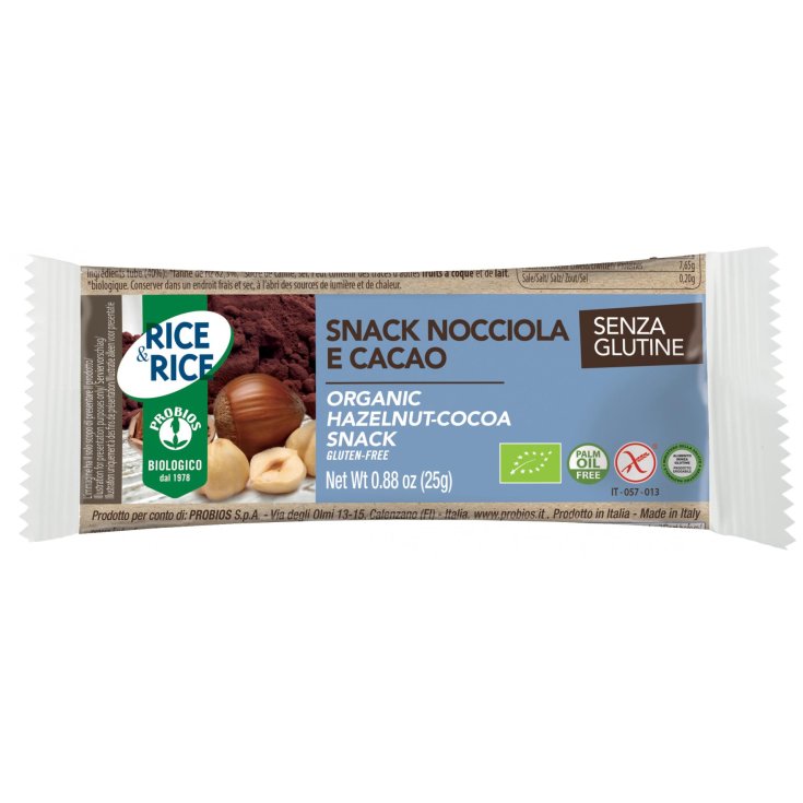 Rice & Rice Snack De Arroz Con Avellana Y Cacao Probios 25g