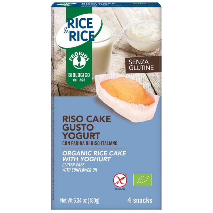 Rice & Rice Pastel De Arroz Con Yogurt Probios 4x45g