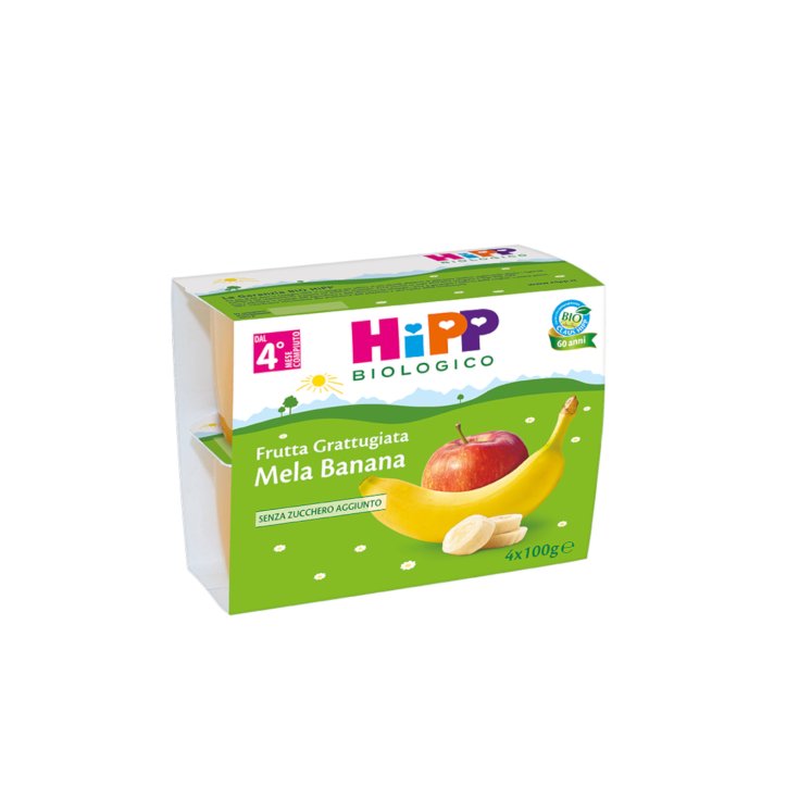 HiPP Fruta rallada orgánica Manzana Plátano 4x100g