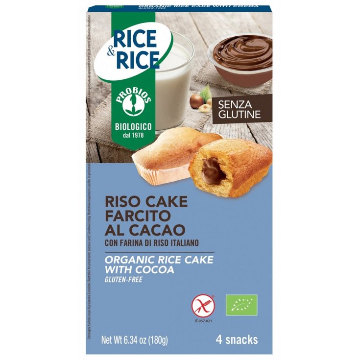 Rice & Rice Pastel De Arroz Con Cacao Probios 180g