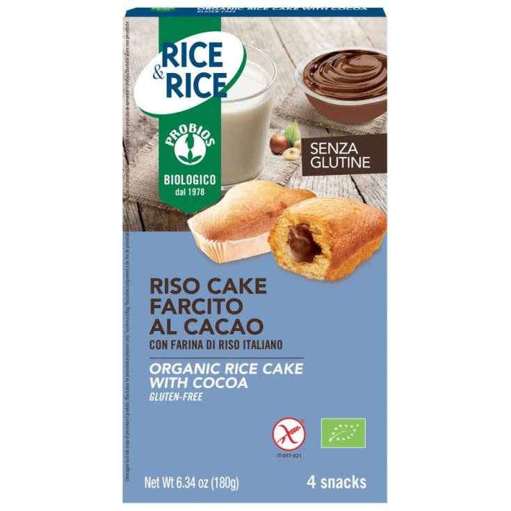 Rice & Rice Pastel De Arroz Con Cacao Probios 180g