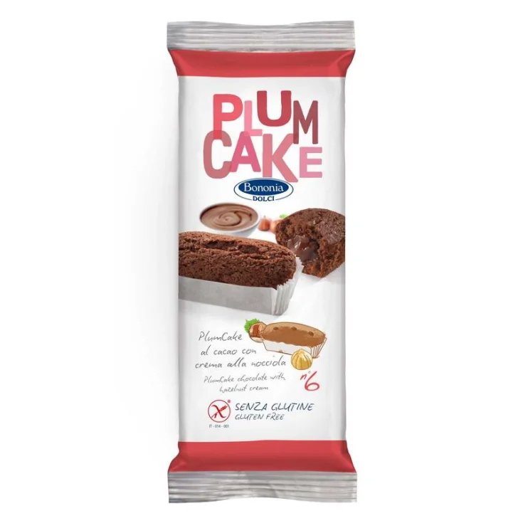 Bononia Plum Cake Con Cacao Con Crema De Avellanas Sin Gluten 270g 6 Piezas