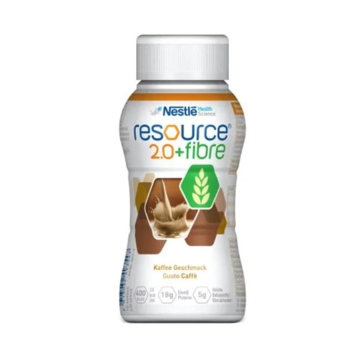 Nestlé Health Science Resource 2.0 + Bebida de café con fibra enriquecida con fibras FOS y GOS 200ml