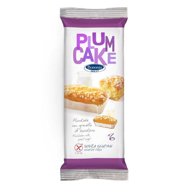 Bononia Plum Cake Con Granos De Azúcar Sin Gluten 222g 6 Piezas