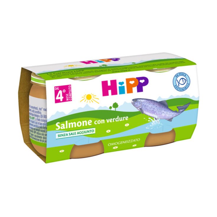 Salmón con Verduras Ecológicas HiPP 2x80g