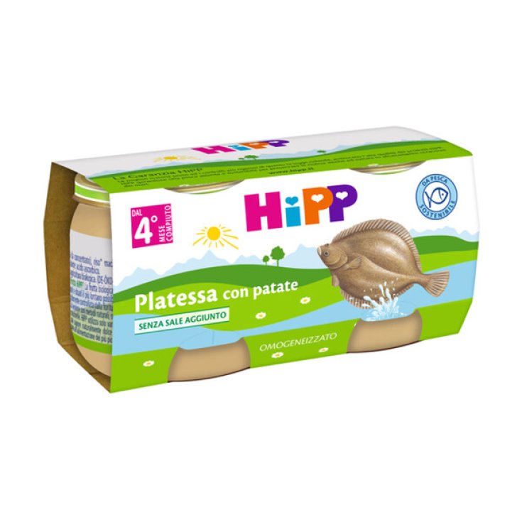 Solla con patatas ecológicas HiPP 2x80g