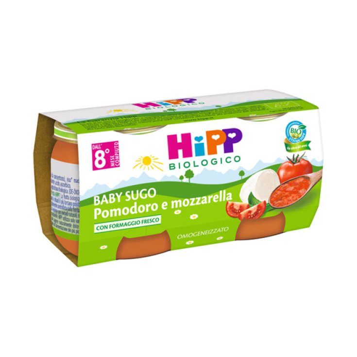 Baby HiPP Salsa De Tomate Y Mozzarella Ecológica 2x80g