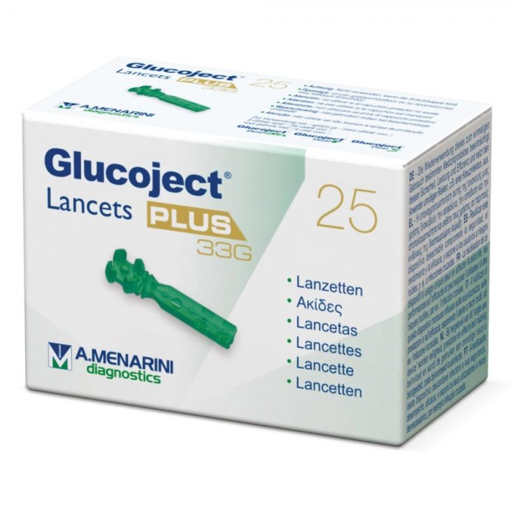 Menarini Glucoject Lancetas Plus G33 25 Piezas