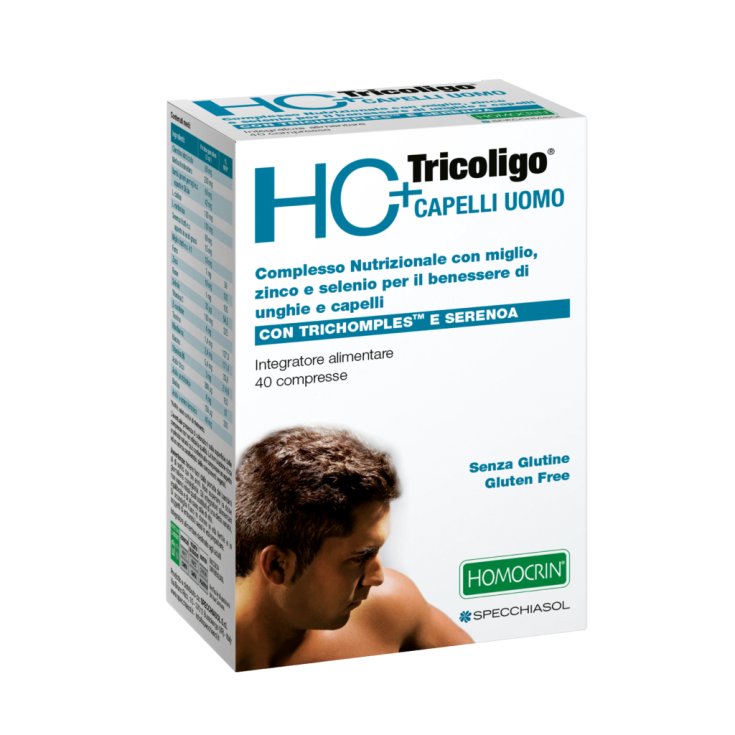 Specchiasol HC + Tricoligo® Cabello Hombre Con Trichomples™ Y Serenoa 40 Comprimidos