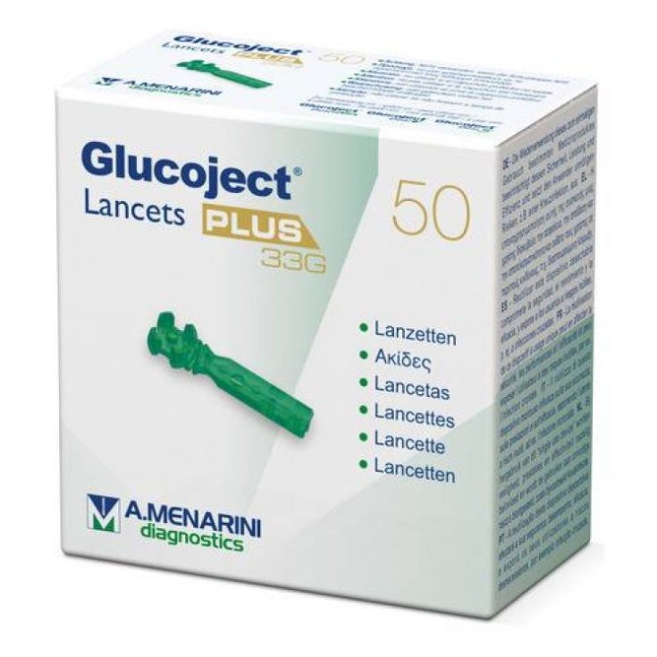 Glucoject Lancetas Plus G33 A. Menarini 50 Piezas