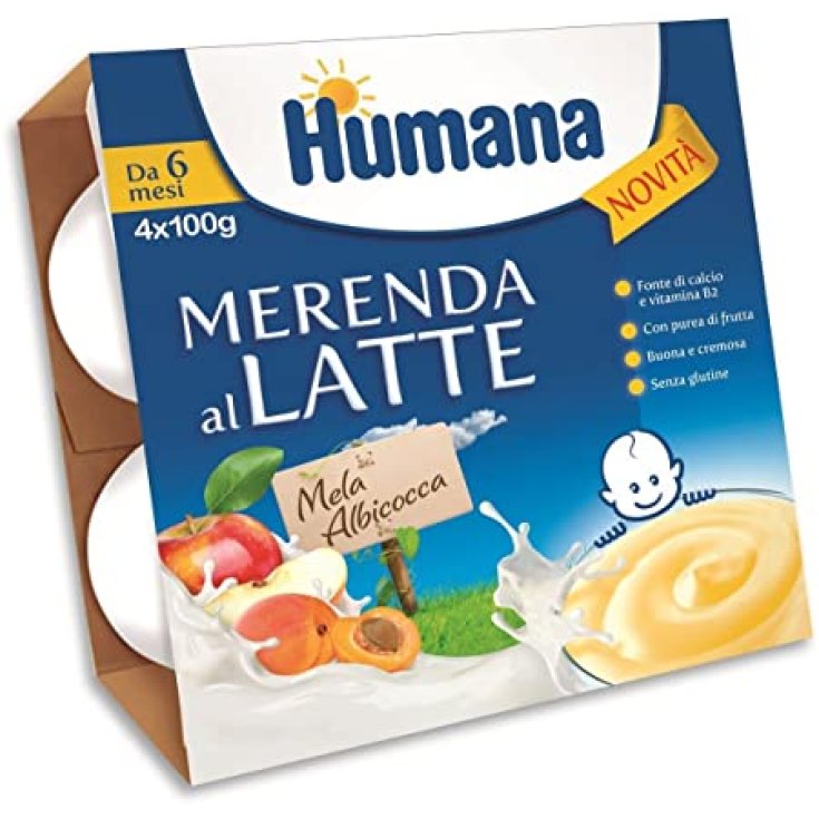 Humana Milk Snack Manzana Albaricoque 4x100g