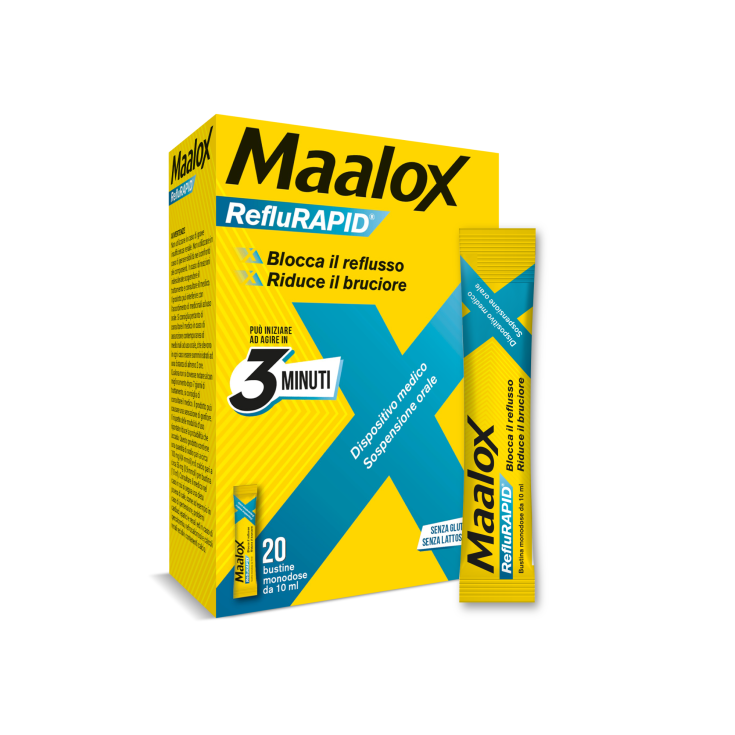 Sanofi Maalox RefluRAPID Sin Gluten Sin Lactosa 20 Sobres Monodosis De 10ml
