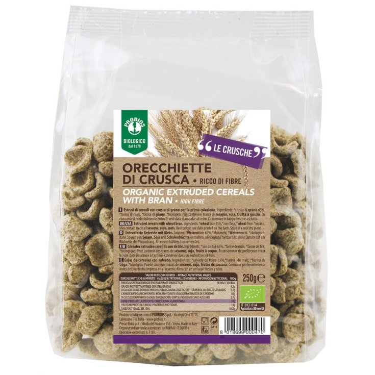 Salvado De Trigo Ecológico Easy To Go Orecchiette Probios 250g