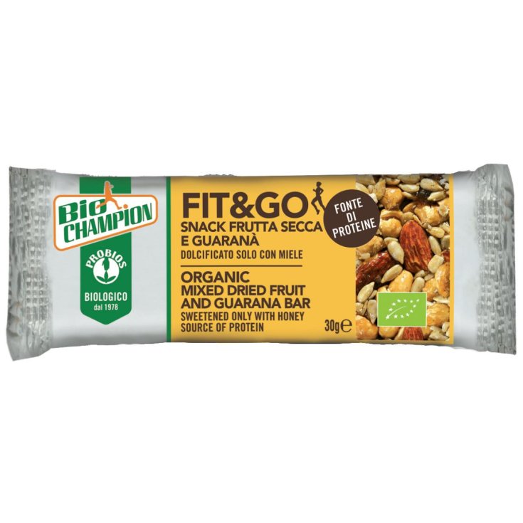 Biochampion Fit & go Barritas De Probios De Frutos Secos Y Guaraná 30g