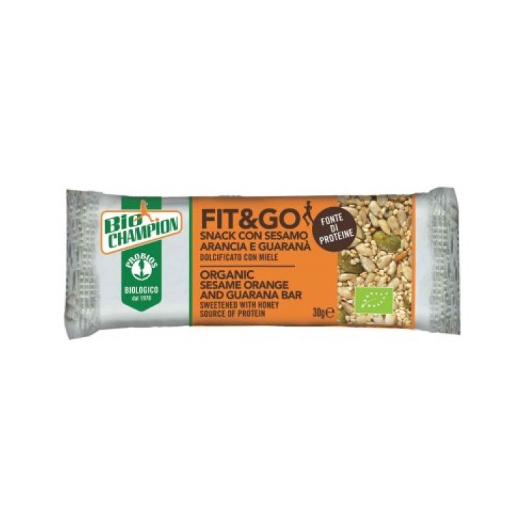 Biochampion Fit & go Probios Barritas Naranja Sésamo Y Guaraná 30g