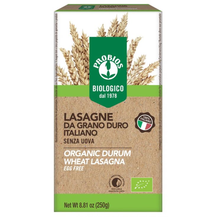 Pasta De Trigo Blanco Lasaña Probios 250g