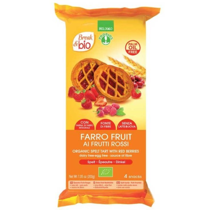 Break & Bio Farro Fruit Con Frutos Rojos Probios 4x50g