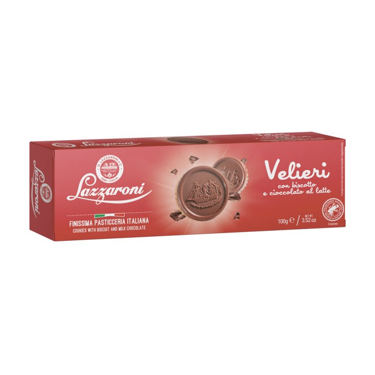 Lazzaroni Velieri Pasteles Con Galleta Y Chocolate Con Leche Sin Gluten 100g