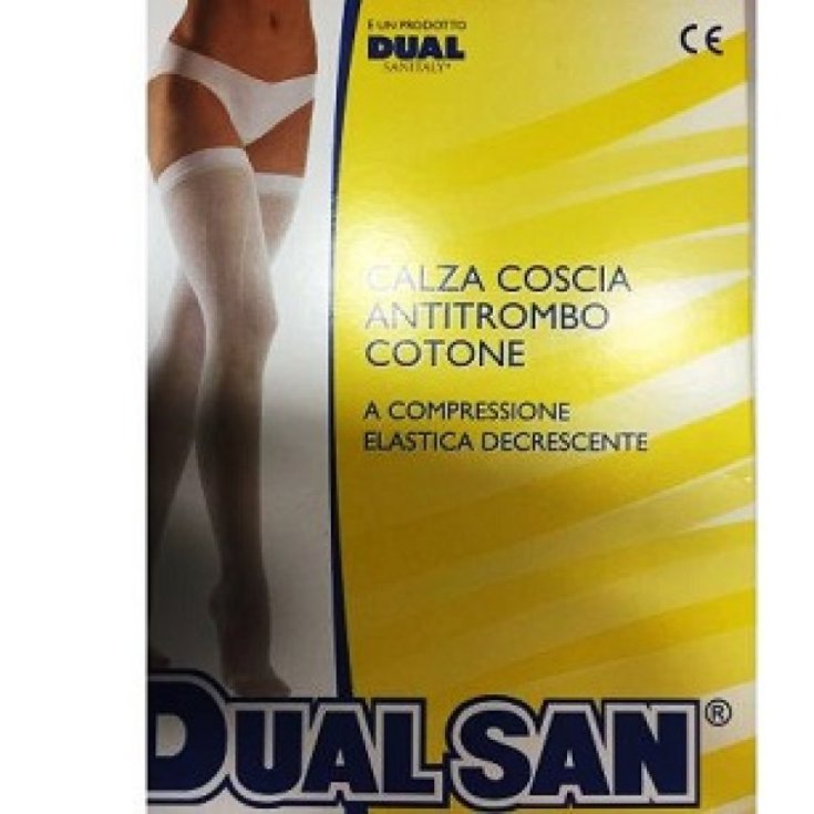 Media Antitrombo Dualsan Con Fuelle Talla 4
