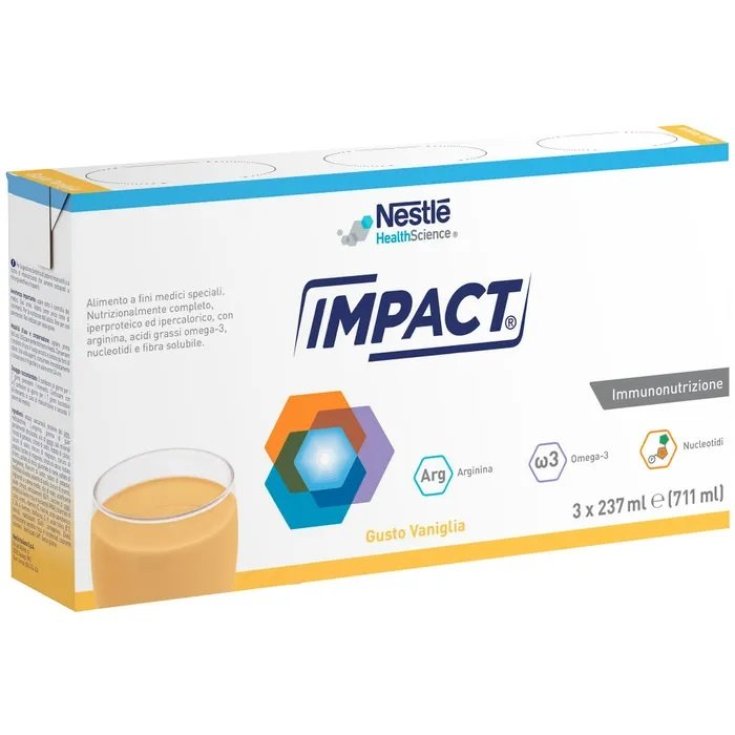 Nestlé Health Science Impact Fórmula de inmunonutrición oral de vainilla lista para beber 3x237ml