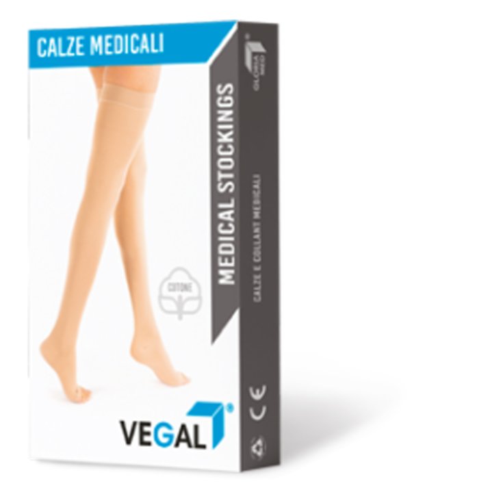 Medias Vegal Beige Rodilla Talla S 1 Par