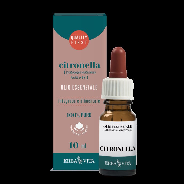 ErbaVita Aceites Esenciales Citronela Complemento Alimenticio 10ml