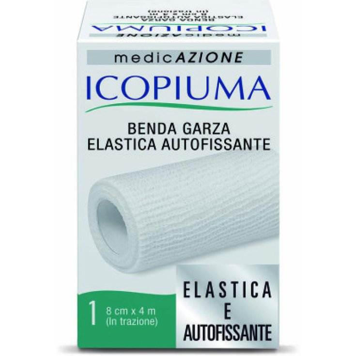 Icopiuma Venda Gasa Elástica Autofijadora 8cm x 4m