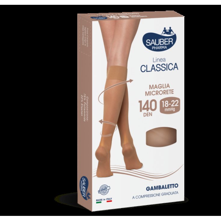 Sauber Pharma Classic Line Rodilla Alta 140 DEN Color Arena Beige Talla 4