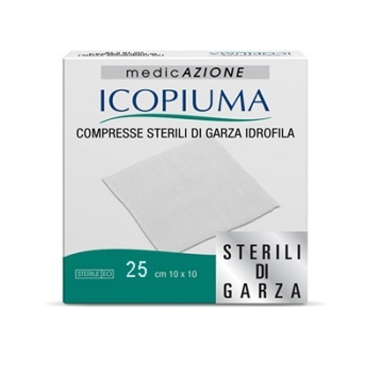 Icopiuma Compresas Estériles De Gasa Hidrofílica 10x10cm 25 Piezas