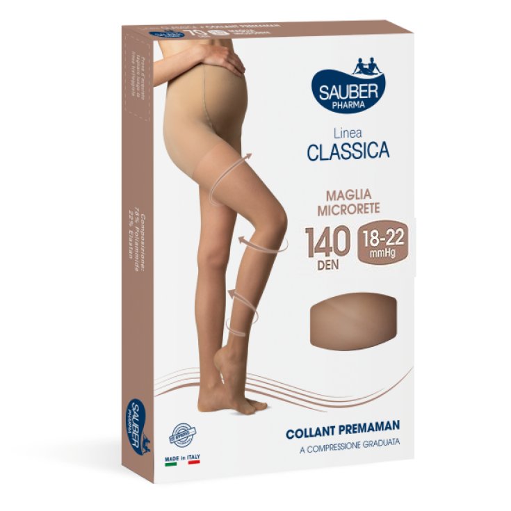 Sauber Pharma Classic Line Medias Maternidad 140 DEN Color Neutro / Beige Talla 2