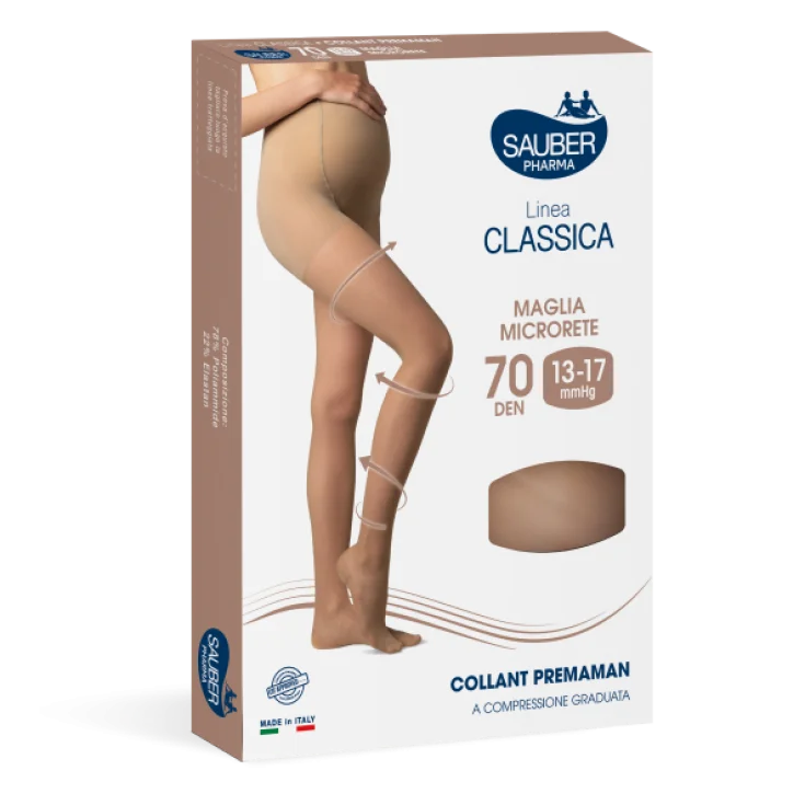 Sauber Pharma Classic Line Medias Maternidad 70 DEN Color Negro Talla 5