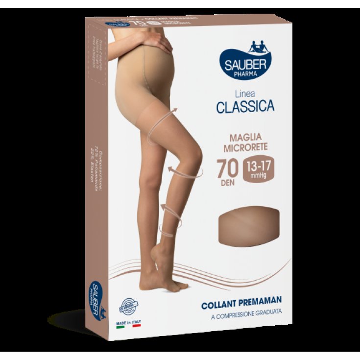 Sauber Pharma Classic Line Medias Maternidad 70 DEN Color Beige Talla 2