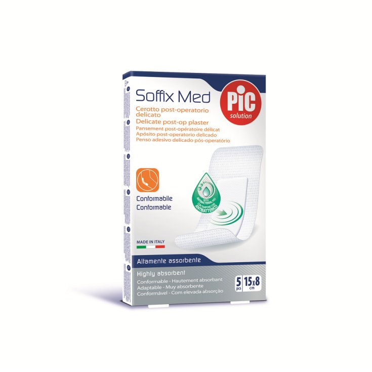 Pic Parche Antibacteriano Postoperatorio Soffix Med 15x8cm 5 Piezas