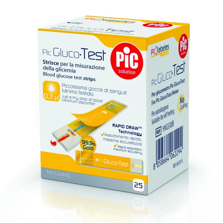 Pic Gluco-test Tiras 25 Unidades