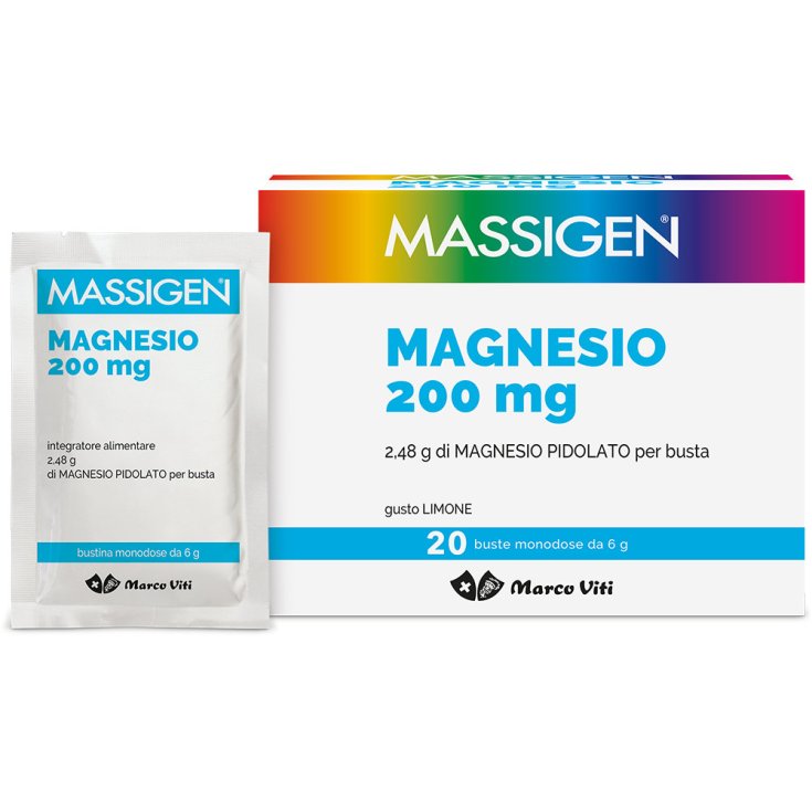 Magnesio 200mg Massigen 20 Sobres