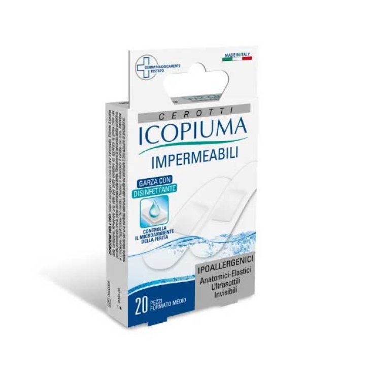 Icopiuma Parches Ultrafinos Hipoalergénicos Transparentes Tamaño Mediano 20 Piezas