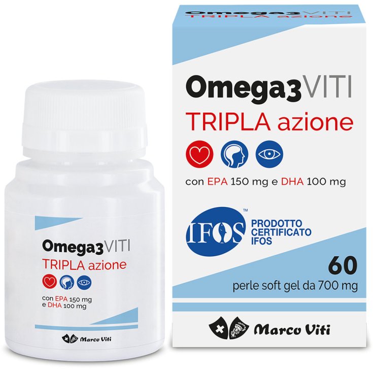 Tornillos Omega 3 Triple Acción 60 Perlas