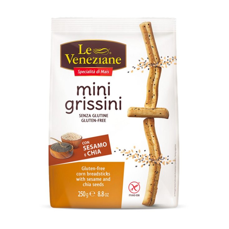 Le Veneziane Mini Palitos De Pan Con Sésamo Y Chia Sin Gluten 250g