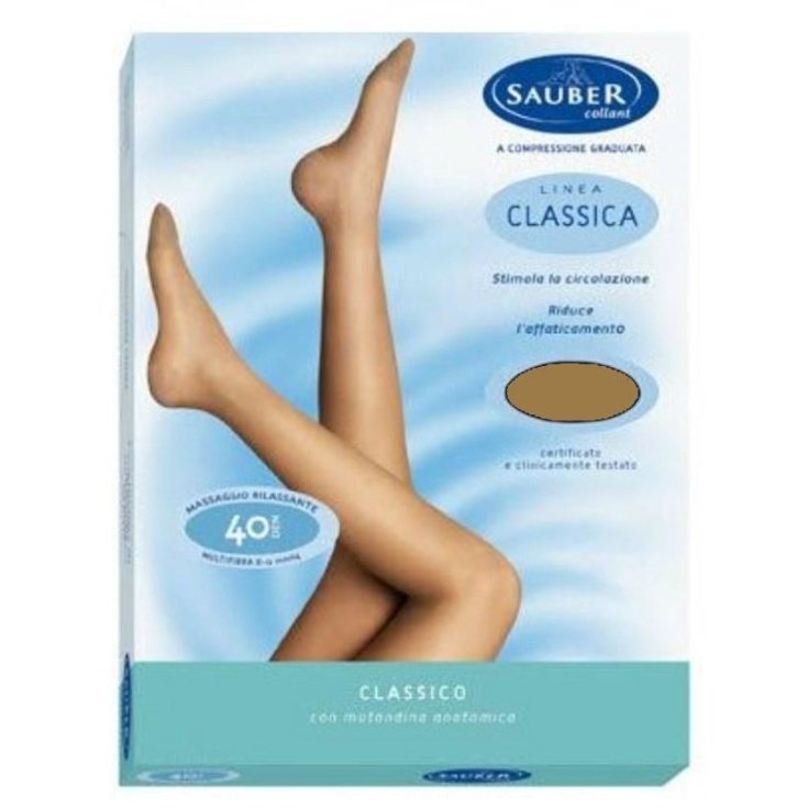 Panty Sauber Pharma Classic Line 40 DEN Color Beige Talla 5